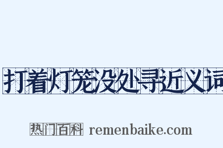 打着灯笼没处寻近义词是什么意思的图片